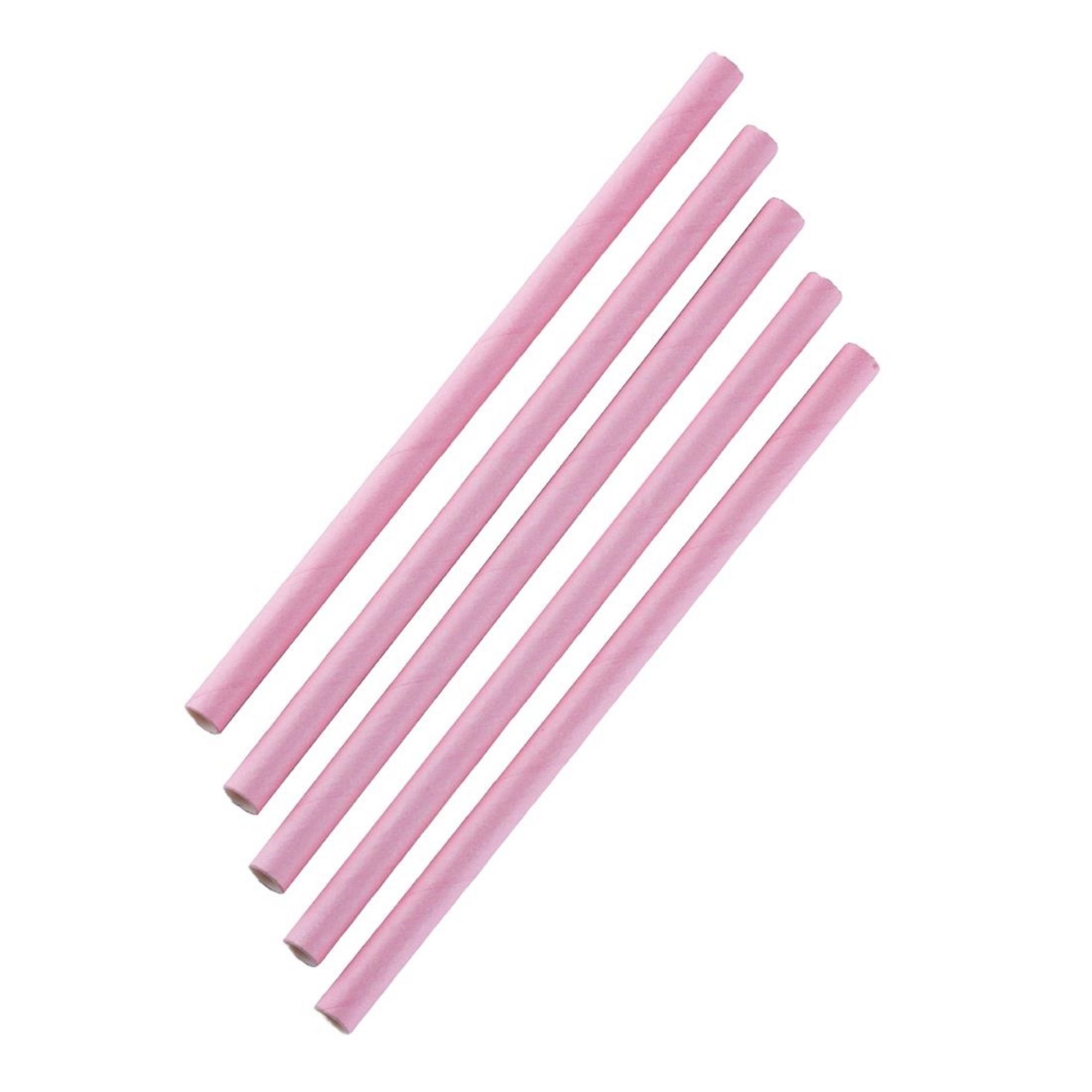 Picture of Fiesta Compostable Paper Smoothie Straws Pink (Pack of 250)