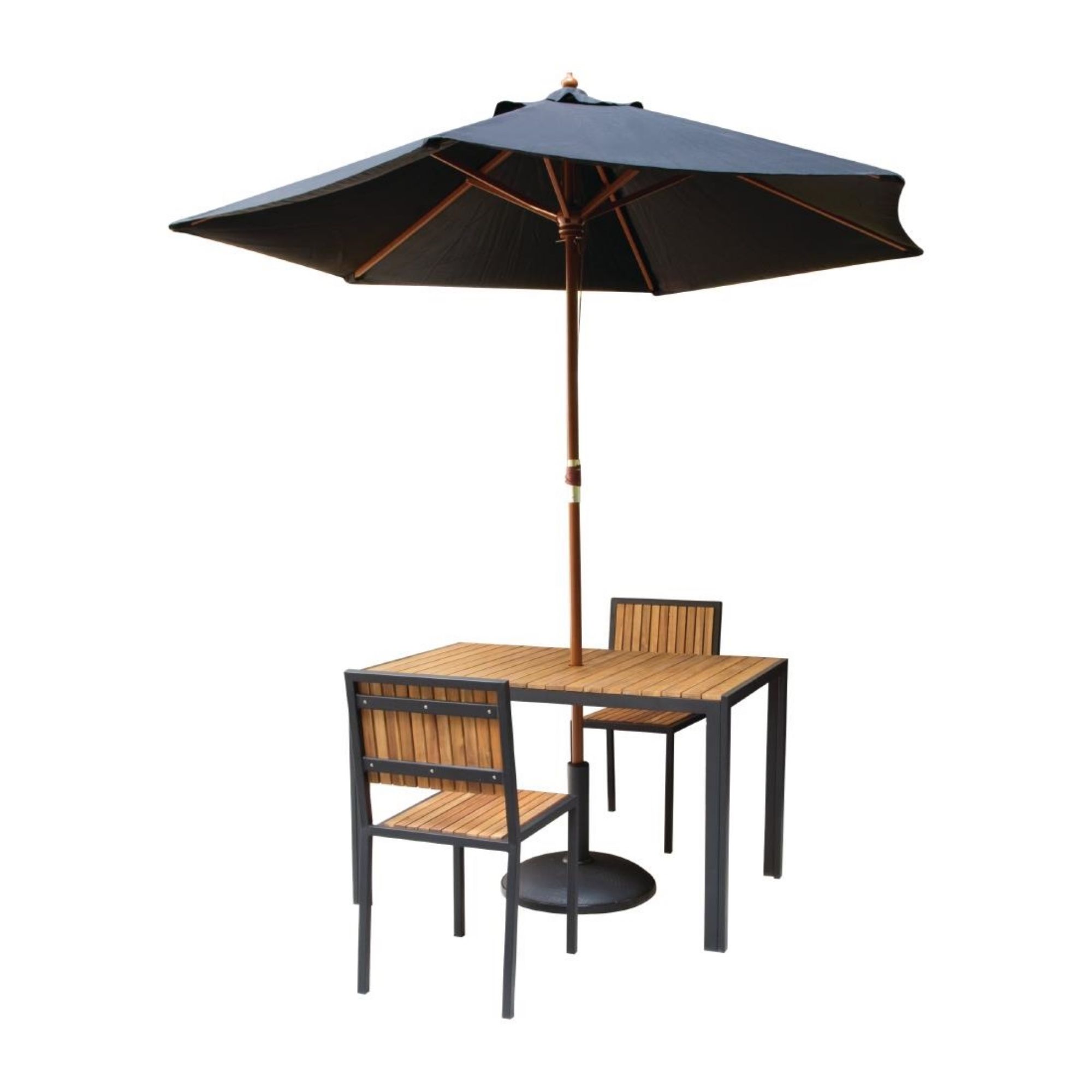 Picture of Bolero Steel & Acacia Side Chairs (Pack of 4)