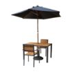 Picture of Bolero Steel & Acacia Armchair (Pack of 4)