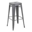 Picture of Bolero Bistro Steel High Stool Gun Metal (Pack Of 4)