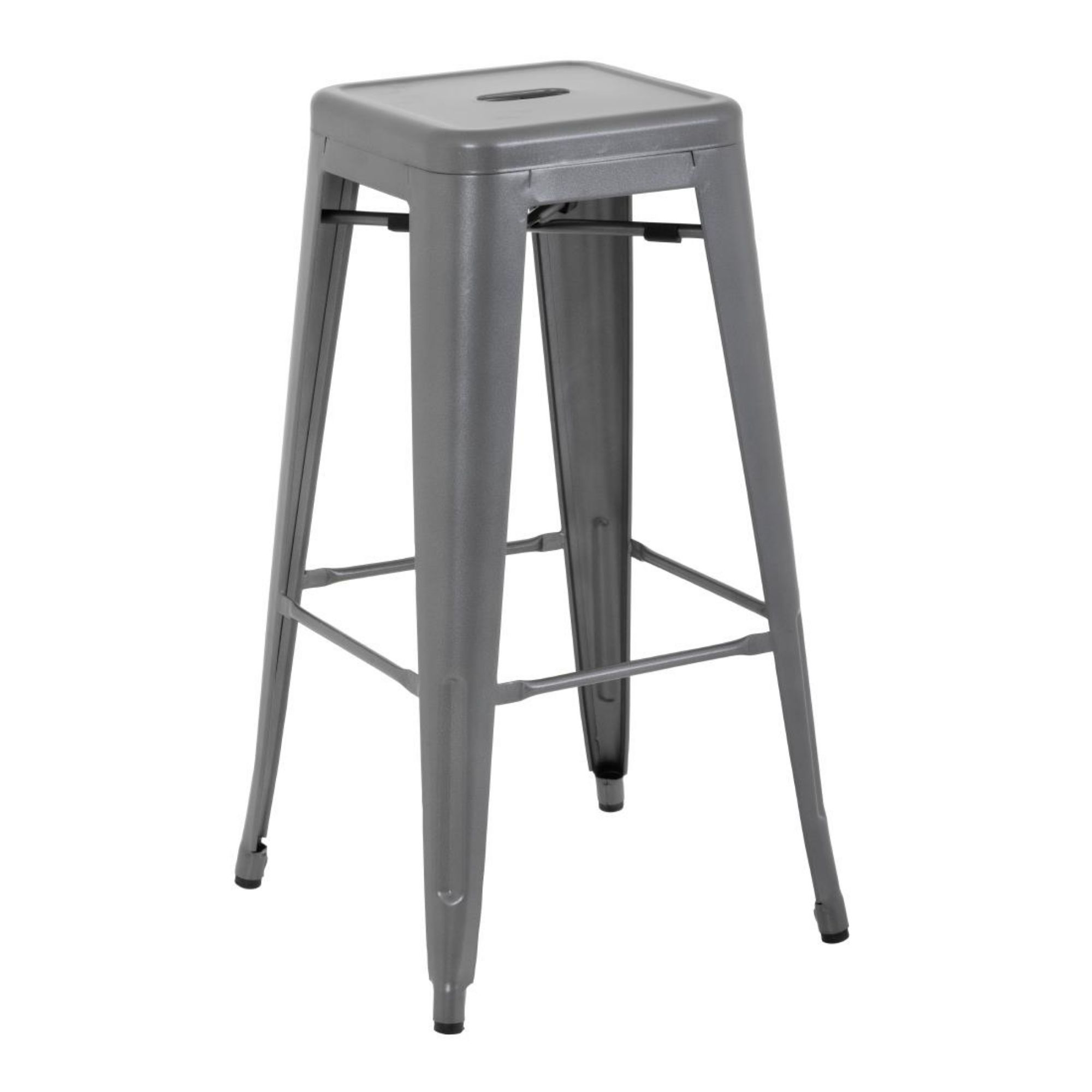 Picture of Bolero Bistro Steel High Stool Gun Metal (Pack Of 4)