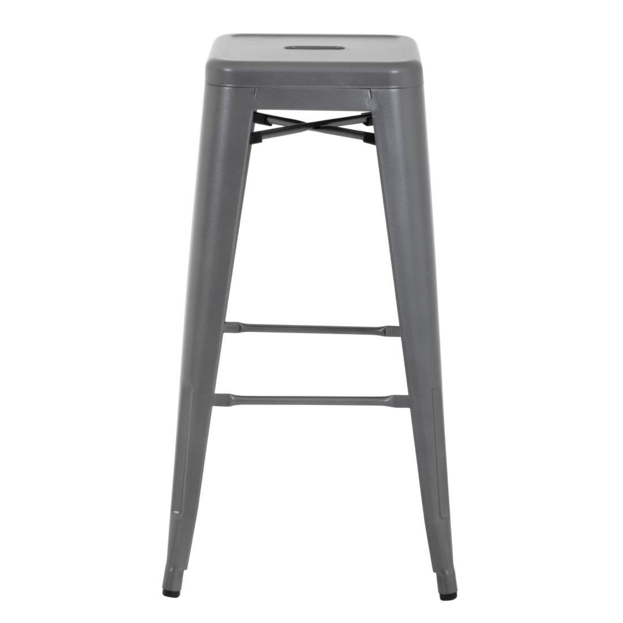 Picture of Bolero Bistro Steel High Stool Gun Metal (Pack Of 4)