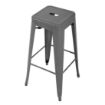 Picture of Bolero Bistro Steel High Stool Gun Metal (Pack Of 4)