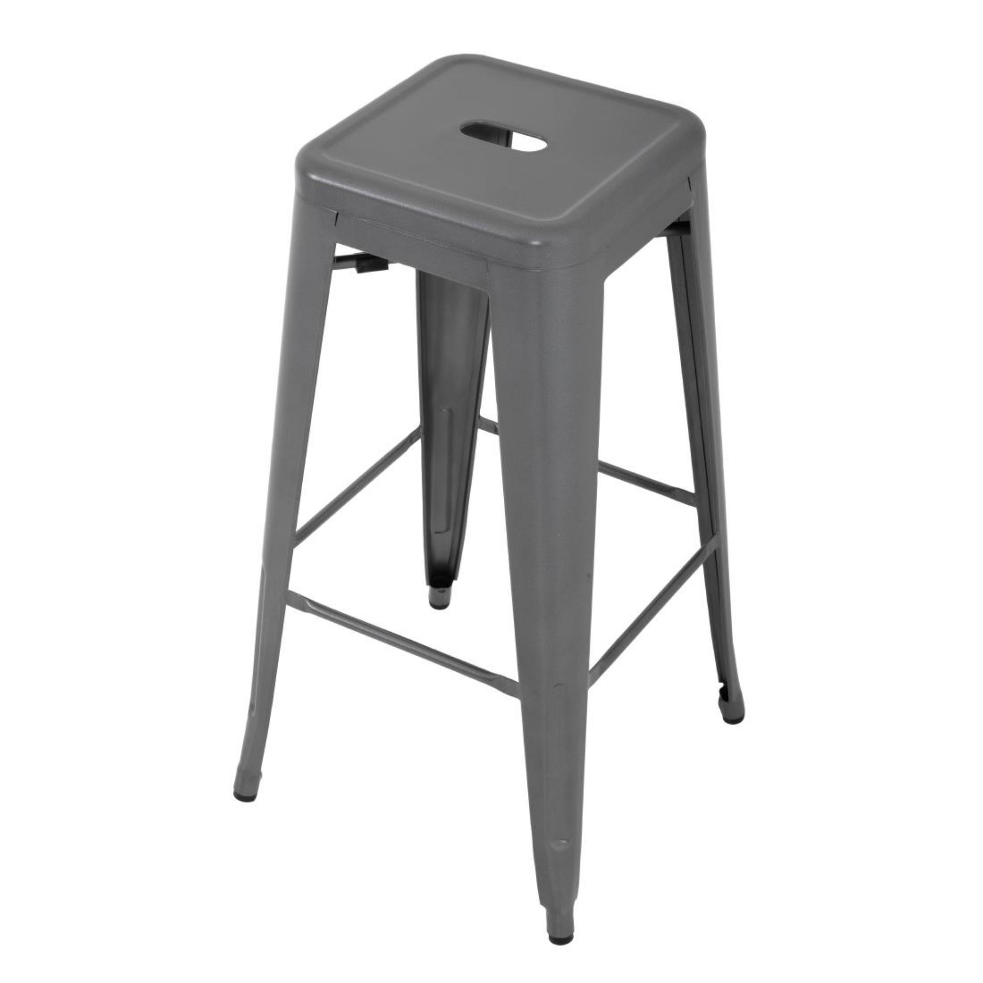 Picture of Bolero Bistro Steel High Stool Gun Metal (Pack Of 4)
