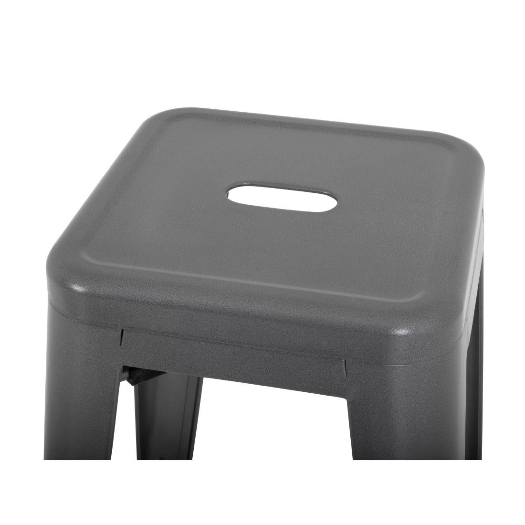 Picture of Bolero Bistro Steel High Stool Gun Metal (Pack Of 4)