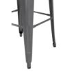 Picture of Bolero Bistro Steel High Stool Gun Metal (Pack Of 4)