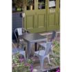 Picture of Bolero Bistro Square Steel Table Gun Metal 668mm