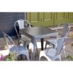 Picture of Bolero Bistro Square Steel Table Gun Metal 668mm