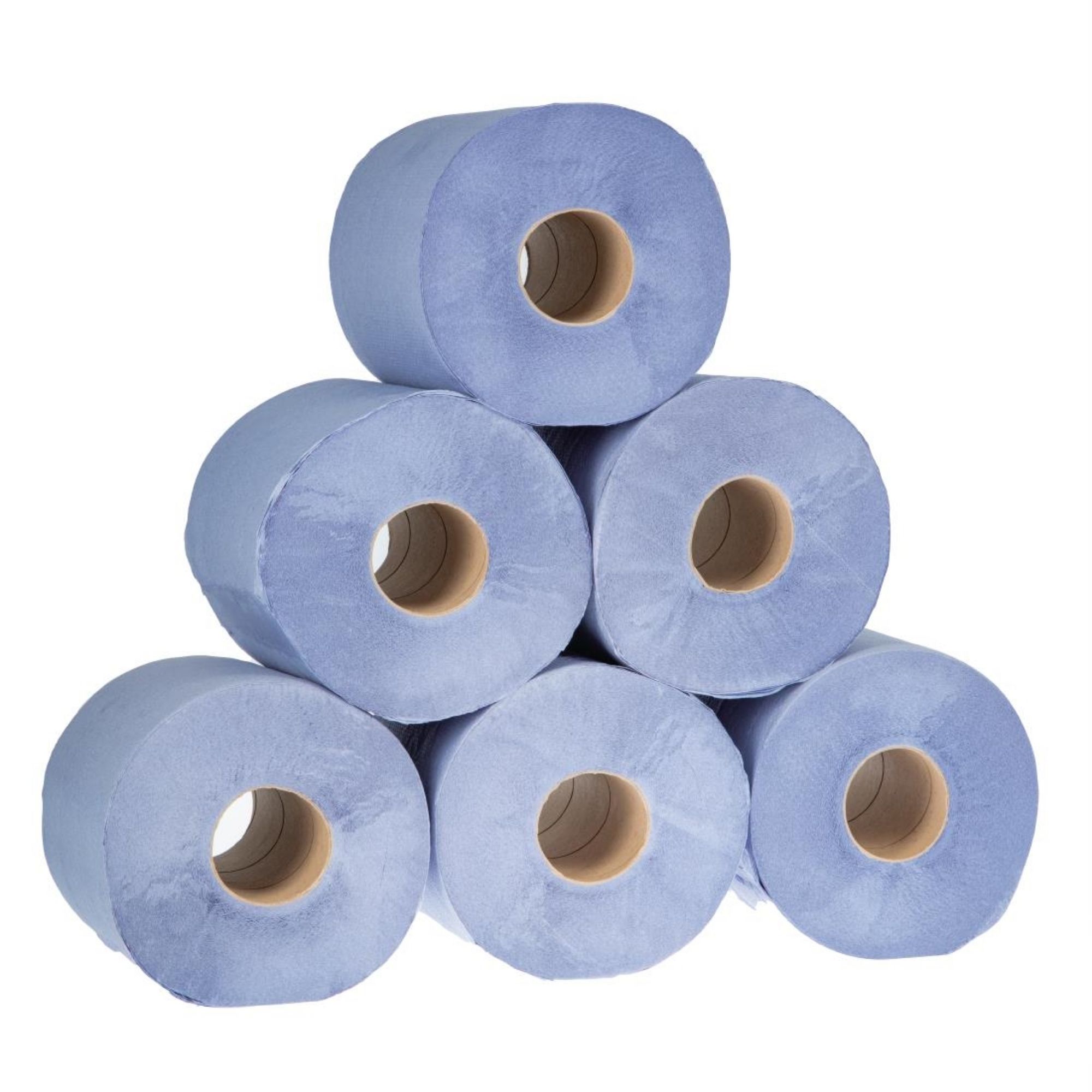 Picture of Jantex Centrefeed Blue Rolls 2-Ply 120m (Pack of 6)