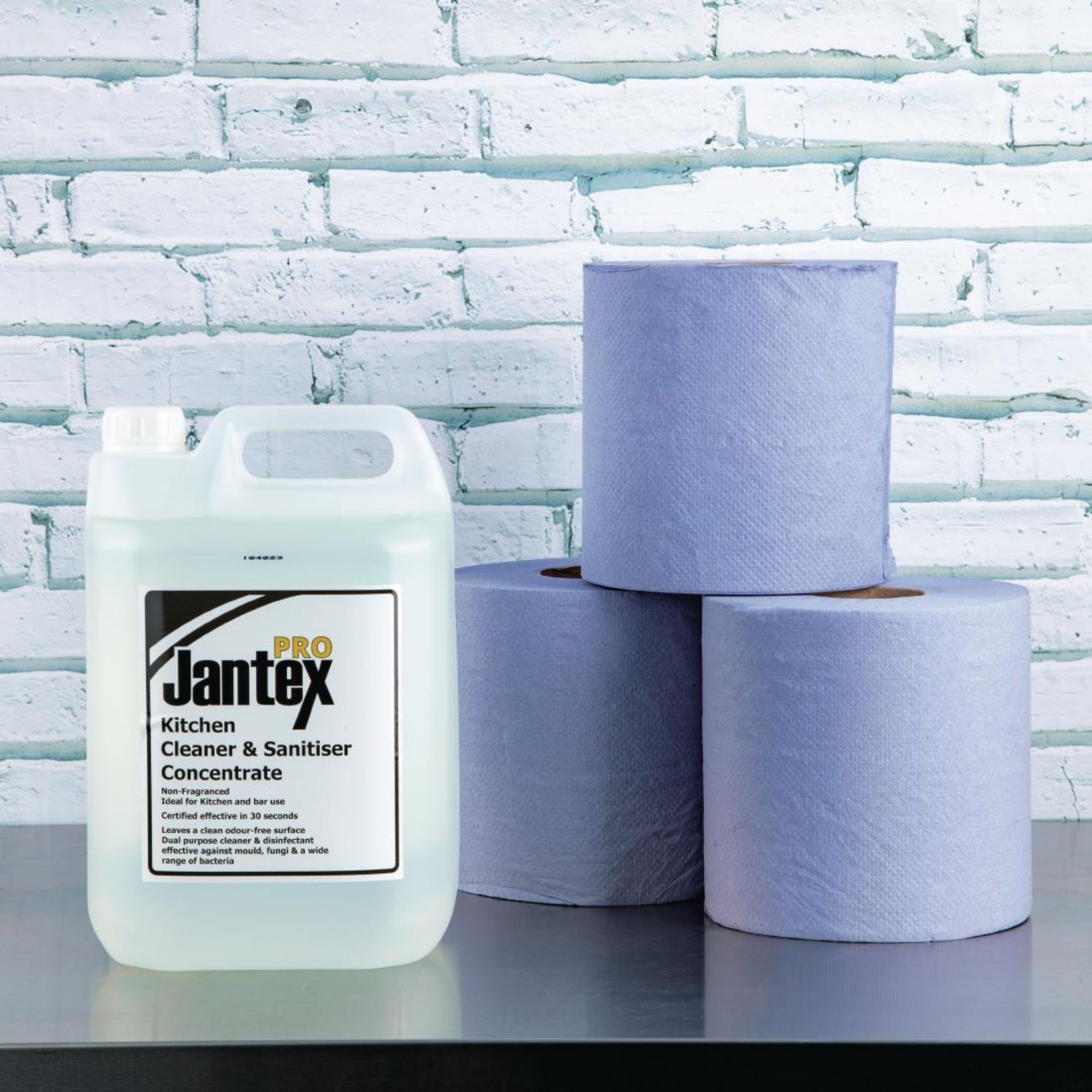 Picture of Jantex Centrefeed Blue Rolls 2-Ply 120m (Pack of 6)