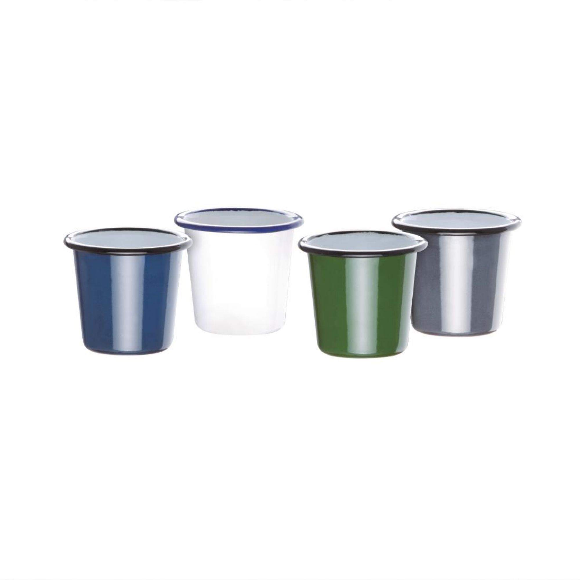 Picture of Olympia Enamel Sauce Cup White and Blue (Pack of 6)