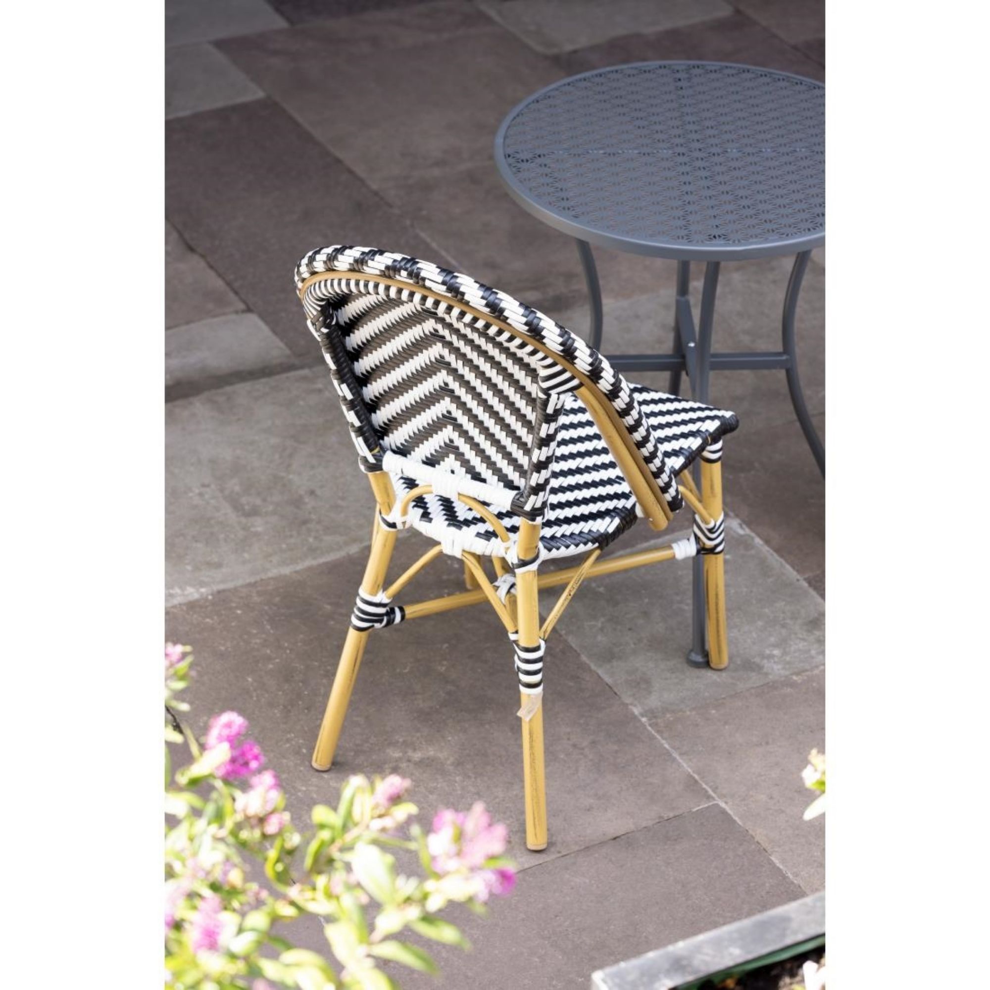 Picture of Bolero Parisian Style Rattan Side Chair Black (Pack of 2)