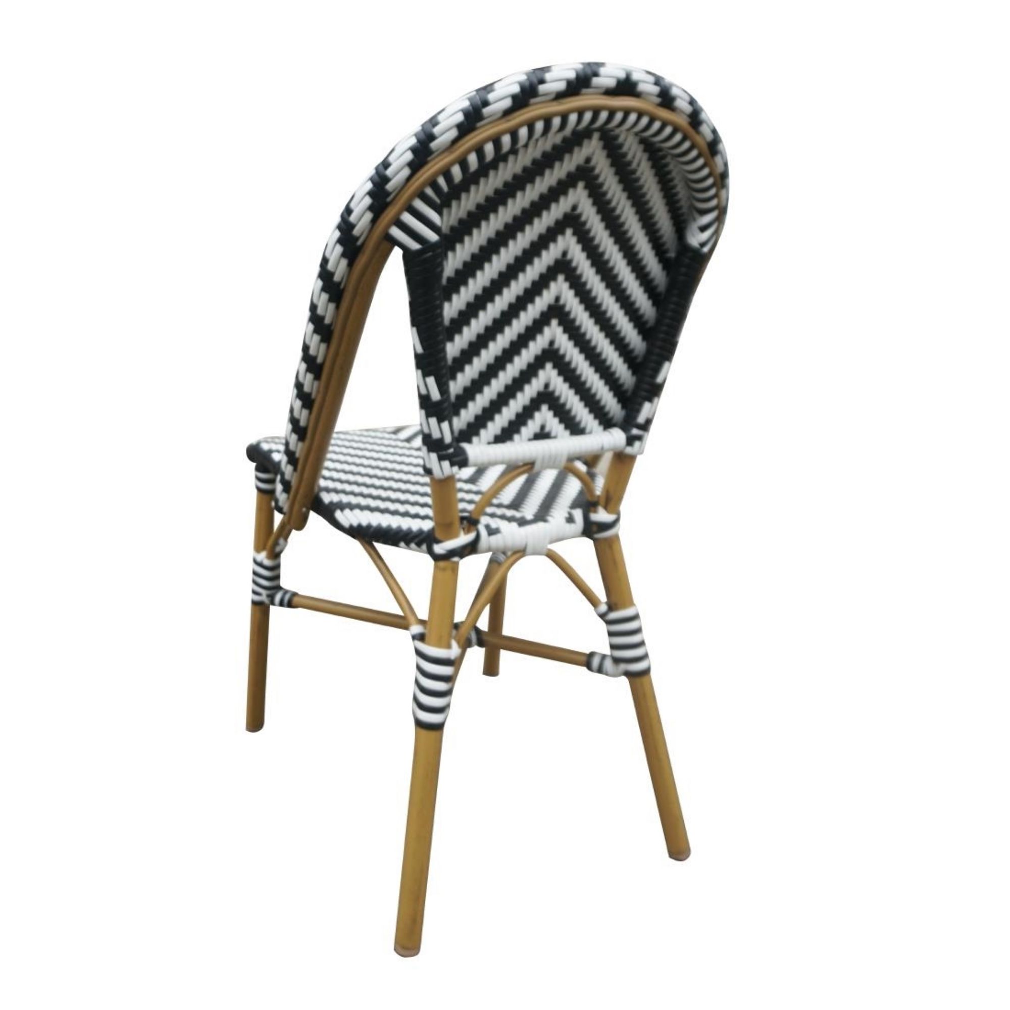 Picture of Bolero Parisian Style Rattan Side Chair Black (Pack of 2)