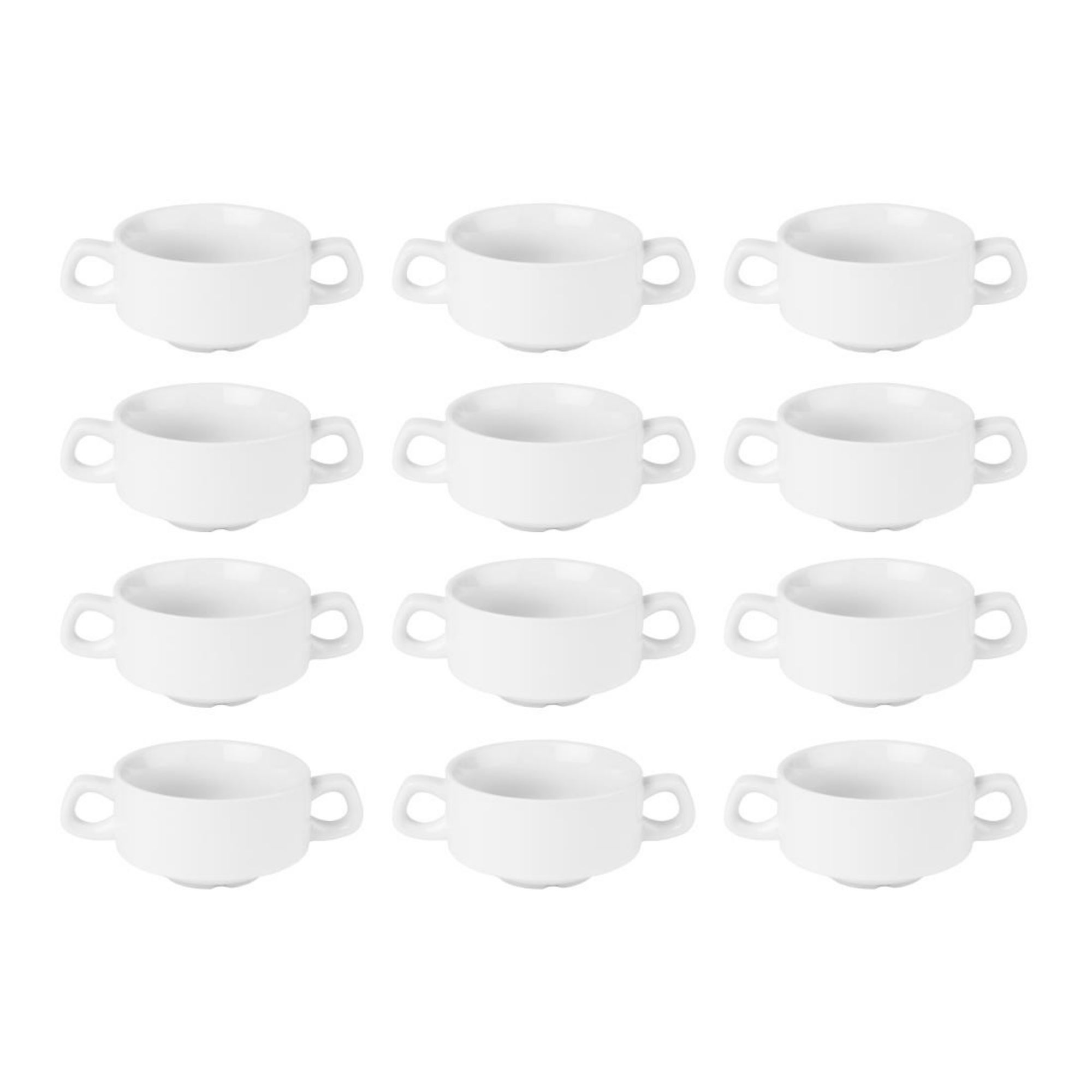 Picture of Olympia Athena Stacking Soup Bowls 160mm 290ml (Pack of 12)