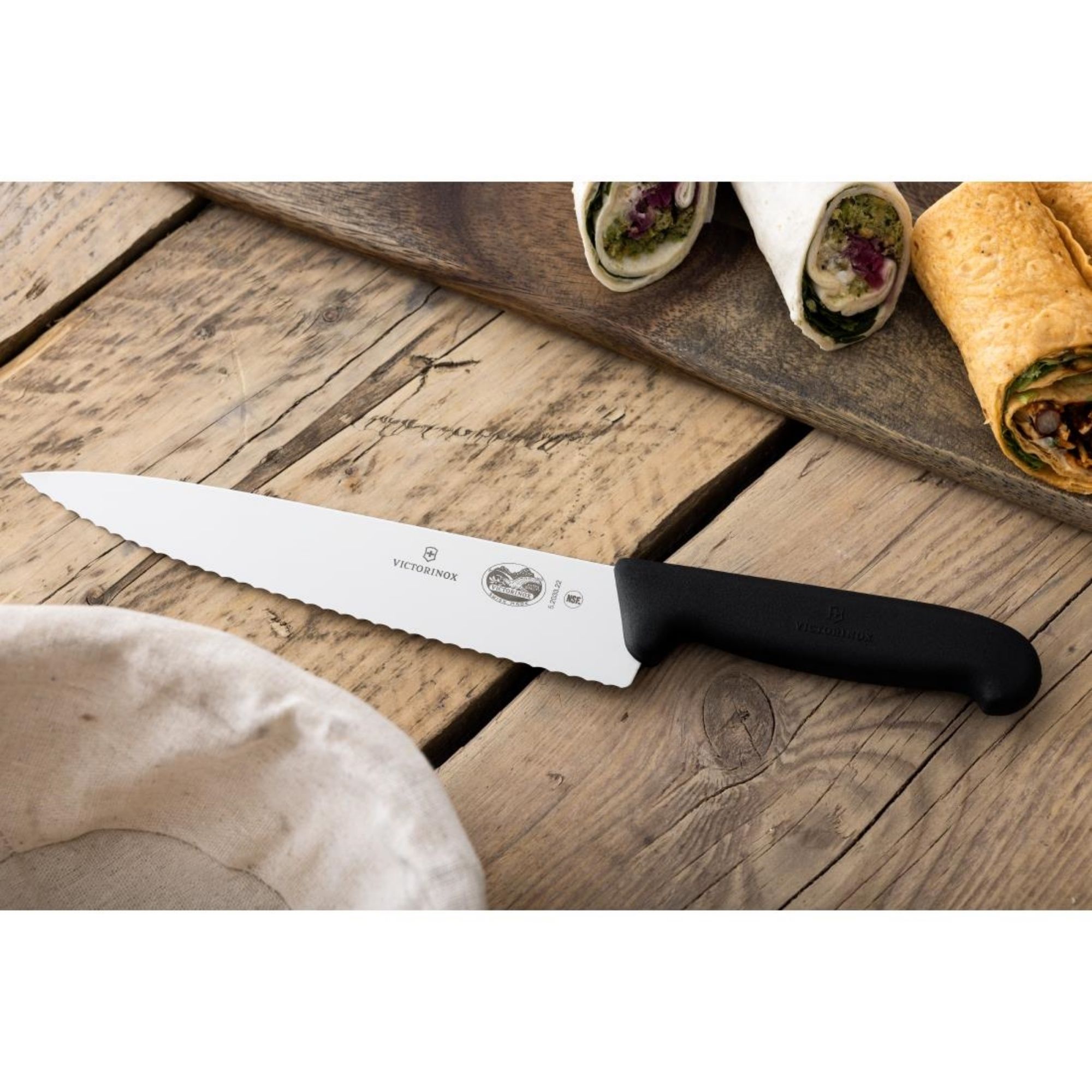 Picture of Victorinox Fibrox Serrated Carving Knife 22.2cm