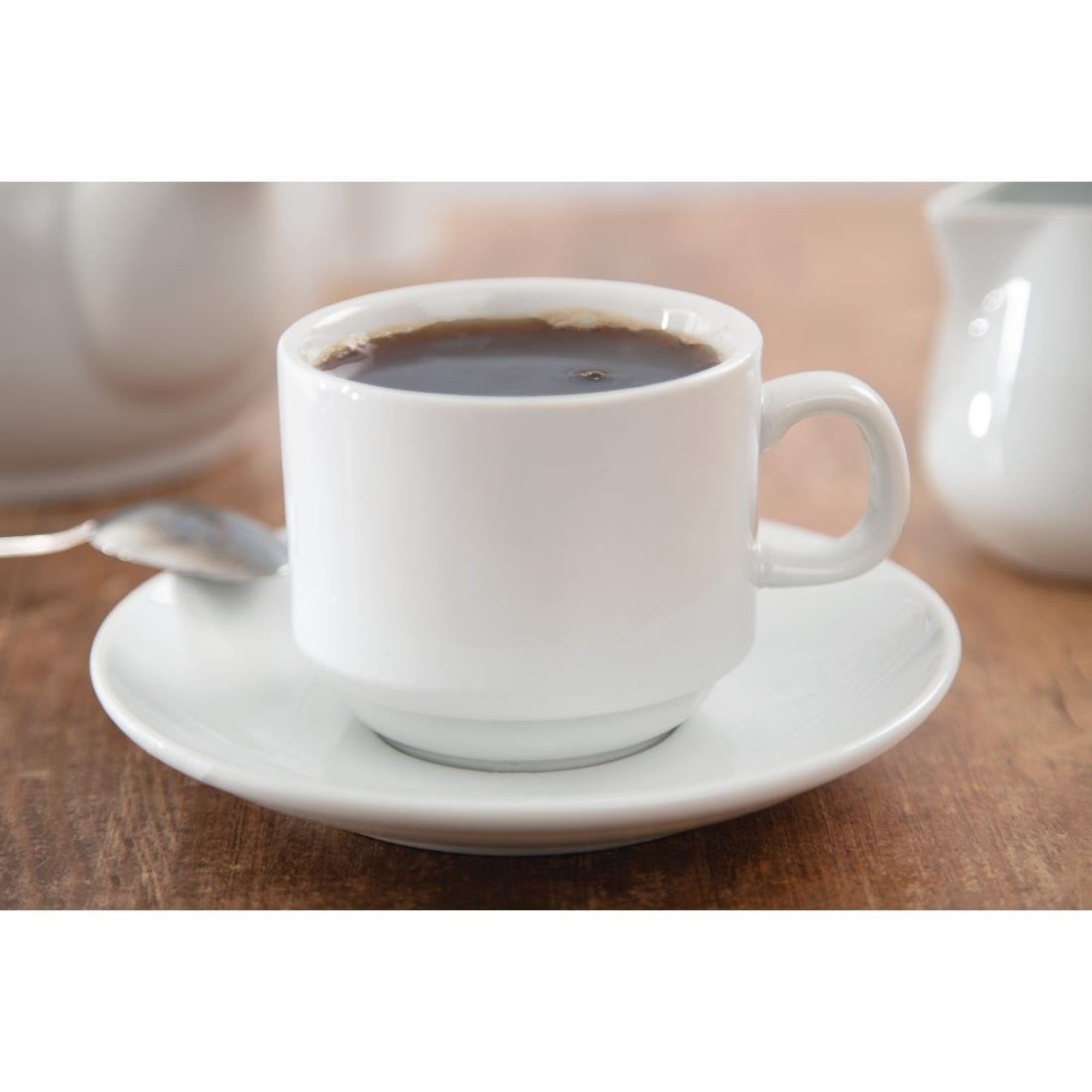 Picture of Olympia Whiteware Stacking Saucers 150mm (Pack of 12)