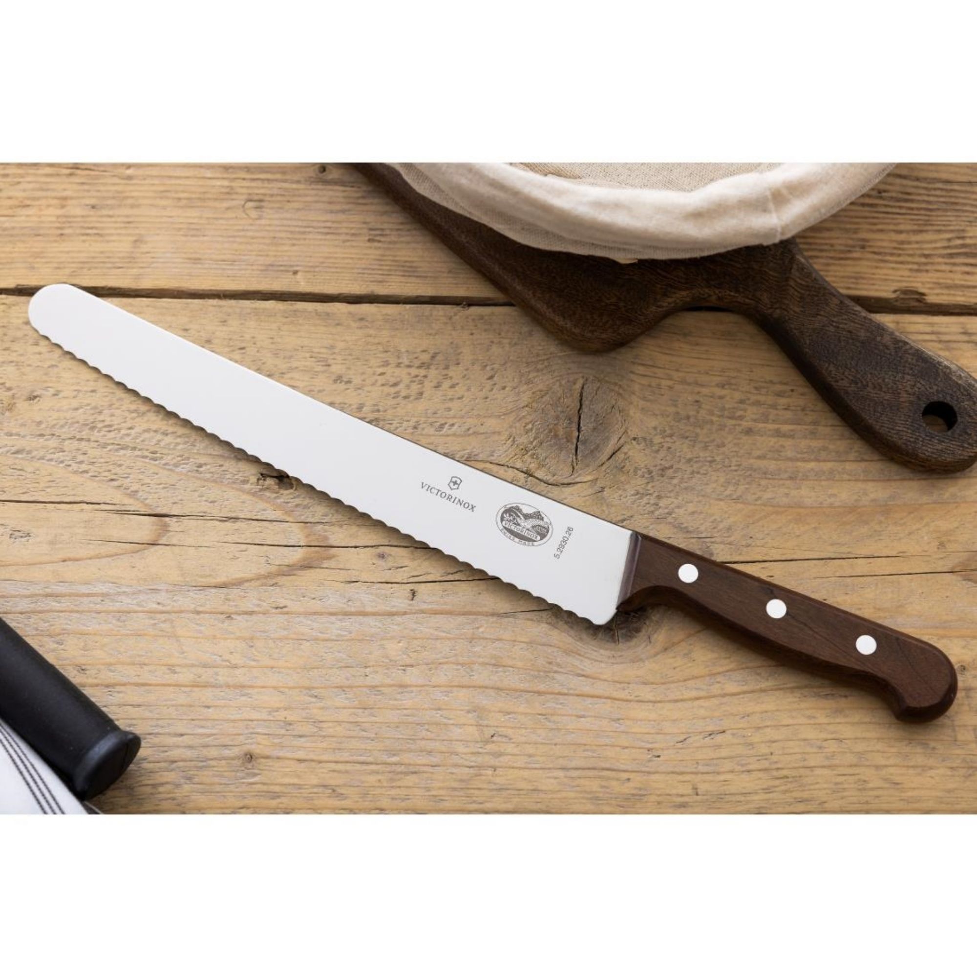 Picture of Victorinox Serrated Curved Blade Rosewood Pastry Knife 25.4cm
