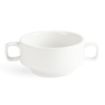 Picture of Olympia Whiteware Soup Bowls With Handles 400ml (Pack of 6)