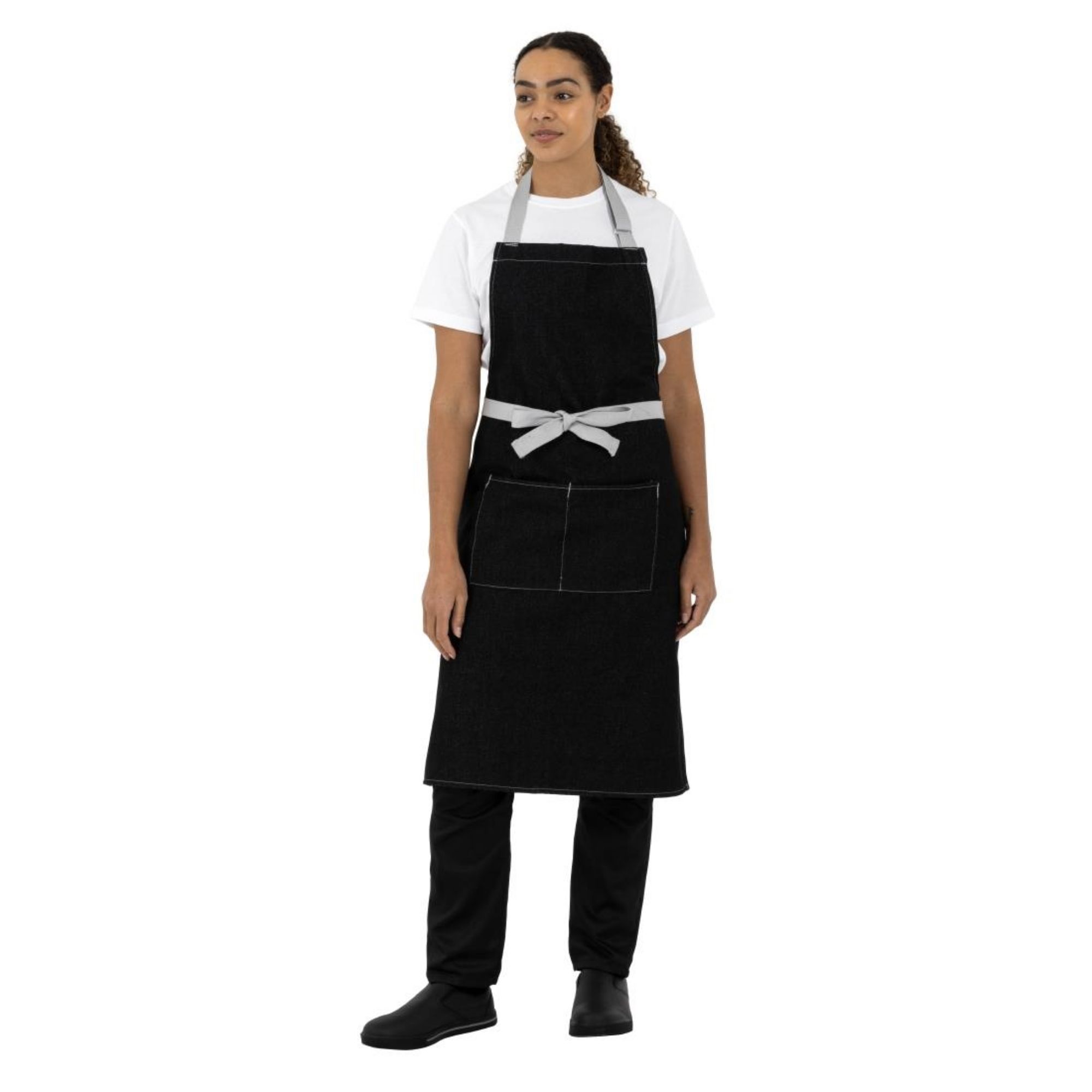 Picture of Southside Bib Apron Denim Black