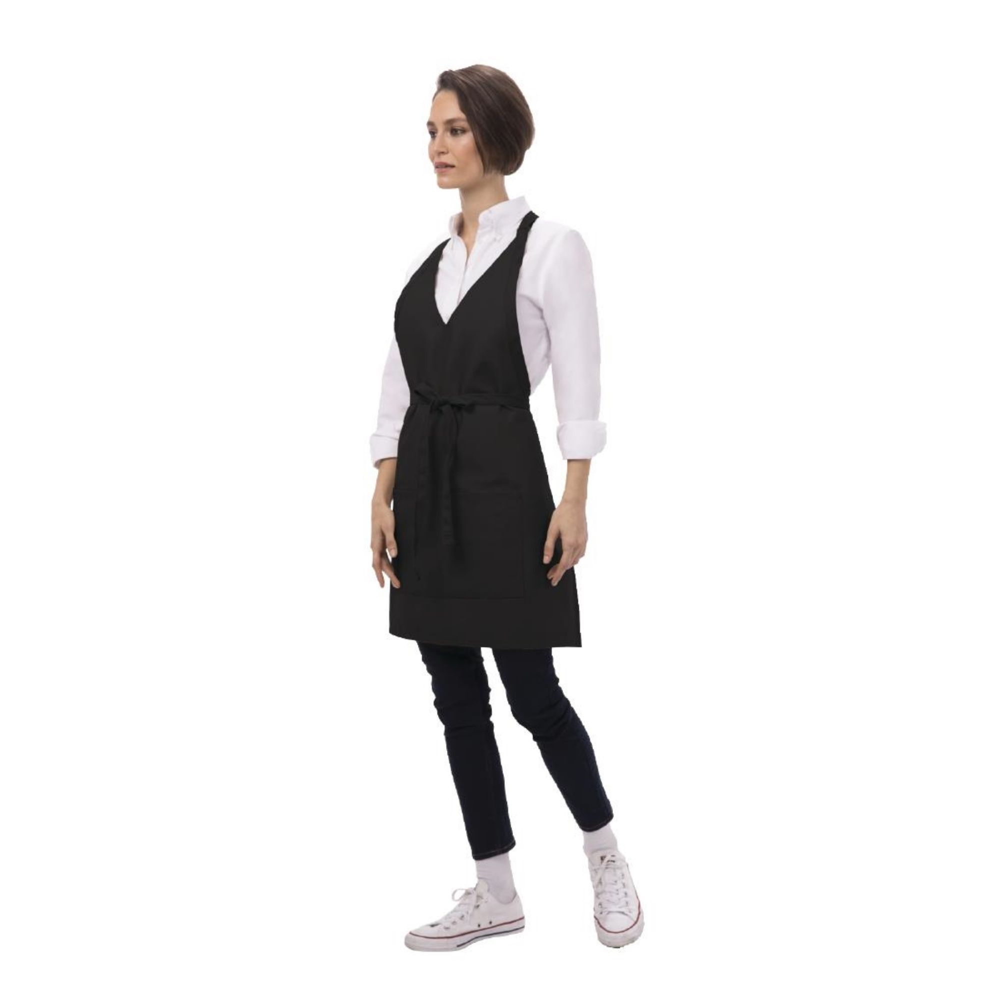 Picture of Chef Works Tuxedo Bib Apron Black