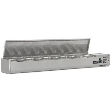 Picture of BLIZZARD 2m Hinged 1/4 Gastronorm Prep Top TOP2000-14EN