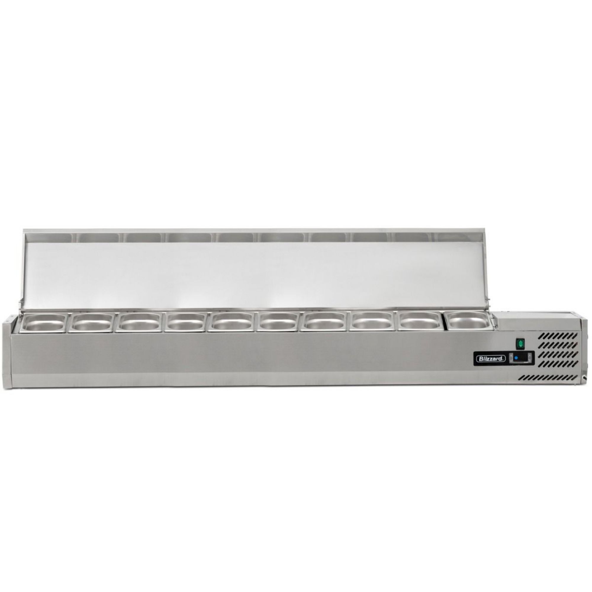 Picture of BLIZZARD 2m Hinged 1/4 Gastronorm Prep Top TOP2000-14EN