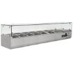Picture of BLIZZARD 1.5m Glass Canopy 1/4 Gastronorm Prep Top TOP1500-14CR