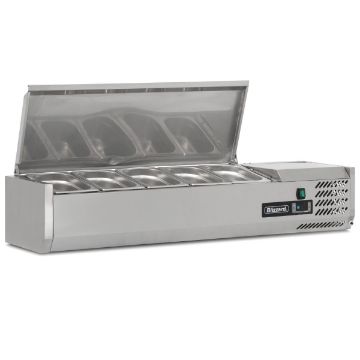 Picture of BLIZZARD 1.2m Hinged 1/4 Gastronorm Prep Top TOP1200-14EN
