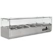 Picture of BLIZZARD 1.2m Glass Canopy 1/4 Gastronorm Prep Top TOP1200-14CR