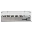 Picture of BLIZZARD 1.2m Glass Canopy 1/4 Gastronorm Prep Top TOP1200-14CR