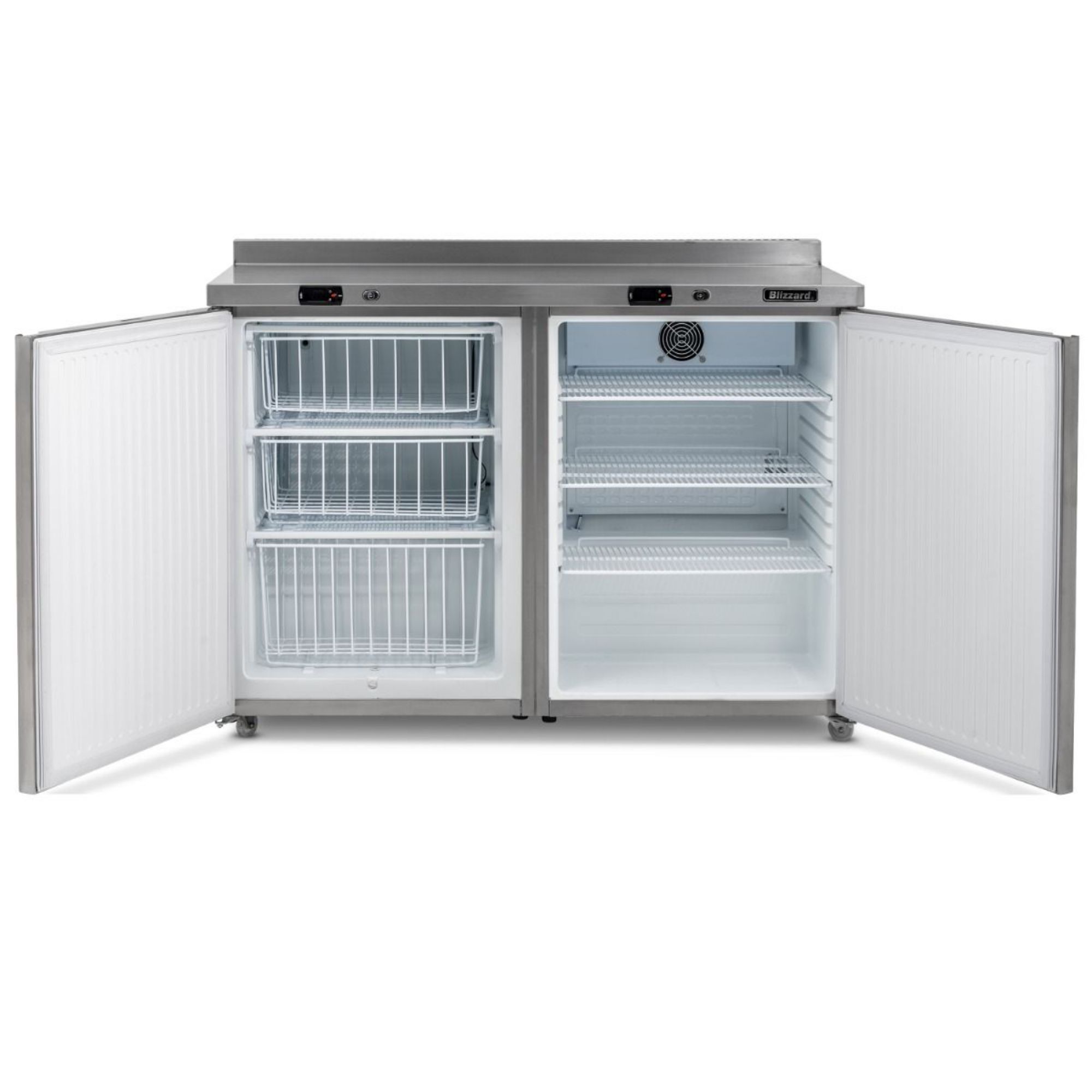 Picture of BLIZZARD Double Hinged Door Freezer/Fridge Workstation UCFR280