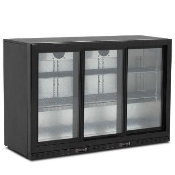 Picture of KOLDBOX Triple Glass Sliding Door Bottle Cooler Black KBC3SL
