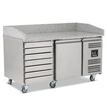 Picture of BLIZZARD 580L Single Door Pizza Prep With Neutral Drawers BPB1500-7N