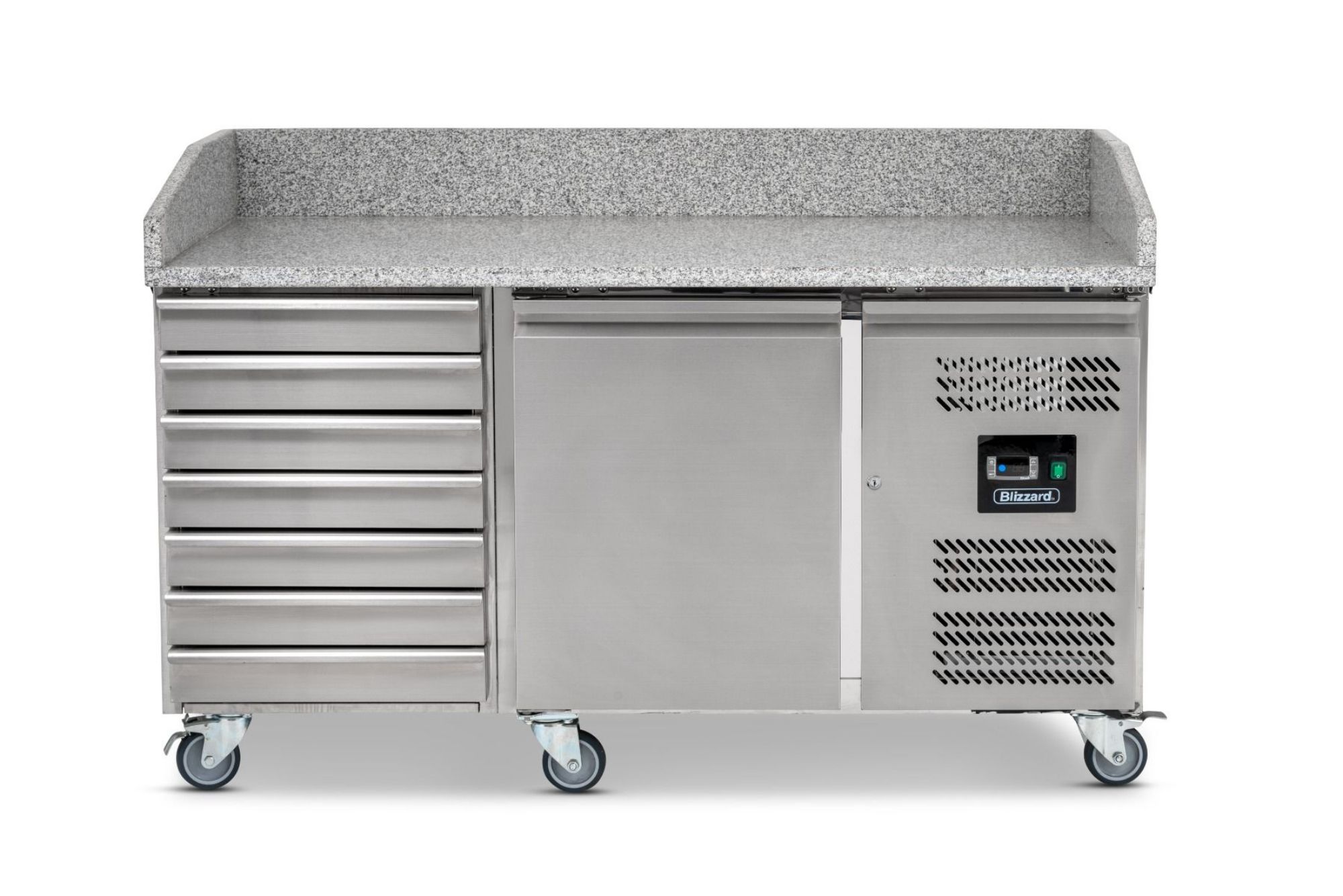 Picture of BLIZZARD 580L Single Door Pizza Prep With Neutral Drawers BPB1500-7N
