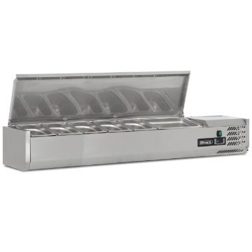 Picture of BLIZZARD 1.5m Hinged 1/3 Gastronorm Prep Top TOP1500EN