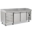 Picture of BLIZZARD Double Door Pizza Prep With Neutral Drawers BPB2000-7N