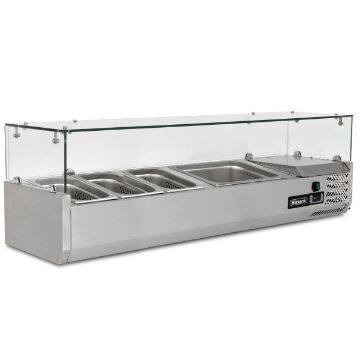 Picture of BLIZZARD 1.2m Glass Canopy 1/3 Gastronorm Prep Top TOP1200CR