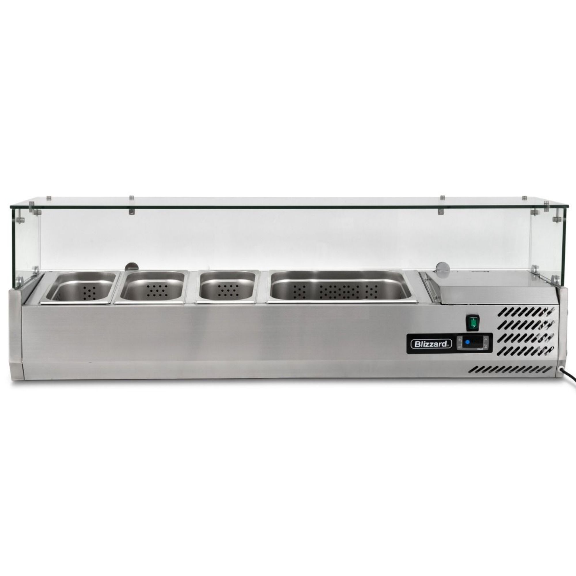 Picture of BLIZZARD 1.2m Glass Canopy 1/3 Gastronorm Prep Top TOP1200CR