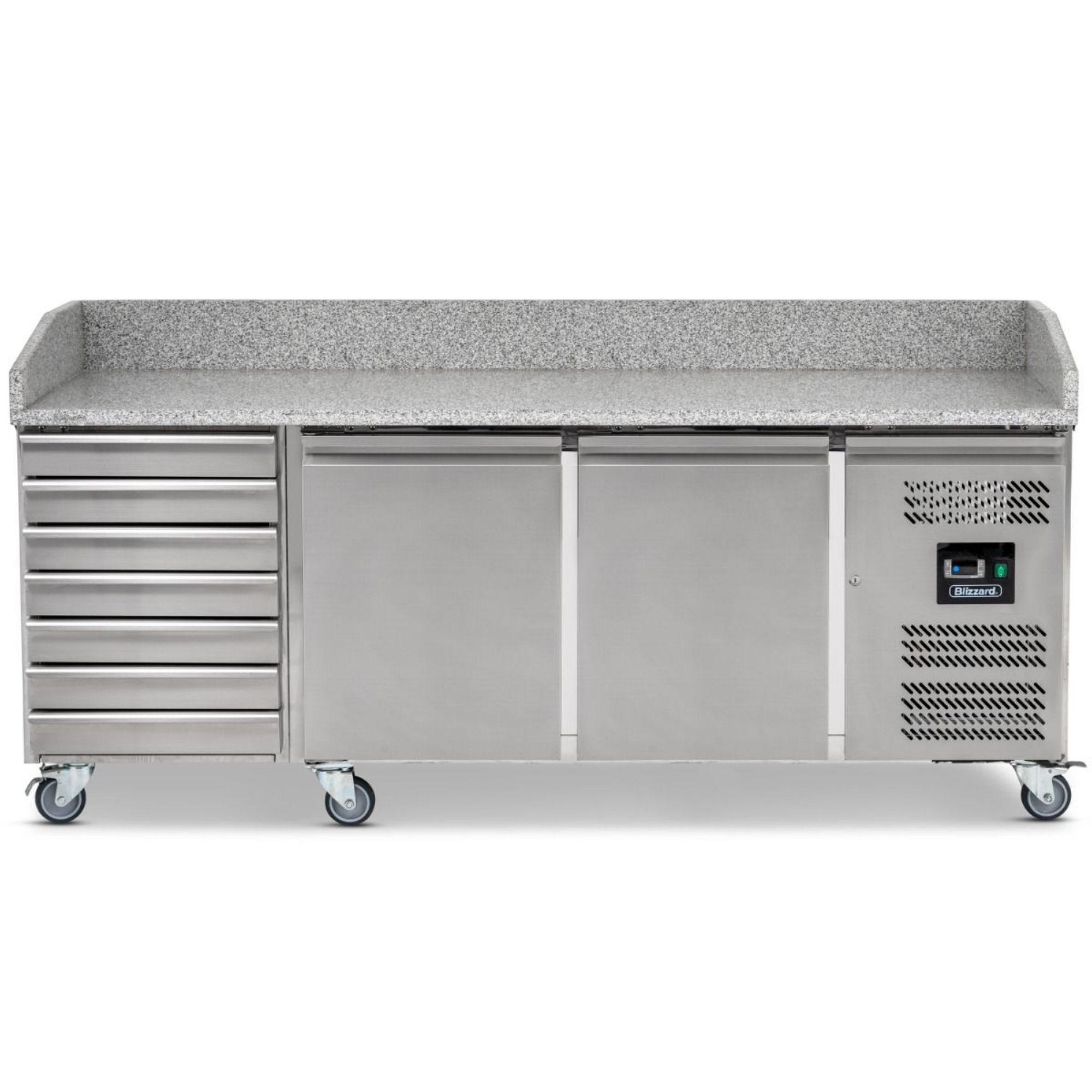 Picture of BLIZZARD Double Door Pizza Prep With Neutral Drawers BPB2000-7N