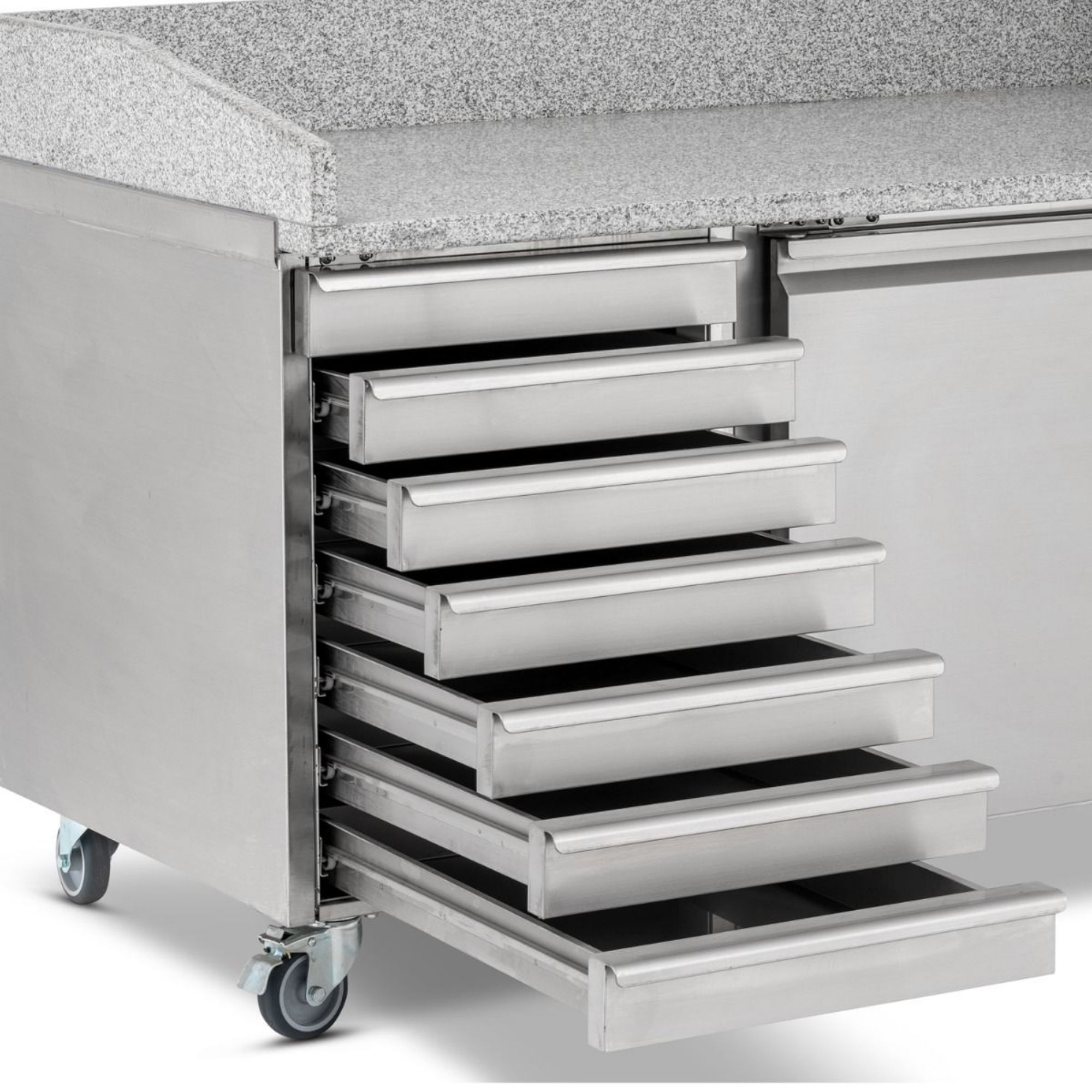 Picture of BLIZZARD Double Door Pizza Prep With Neutral Drawers BPB2000-7N