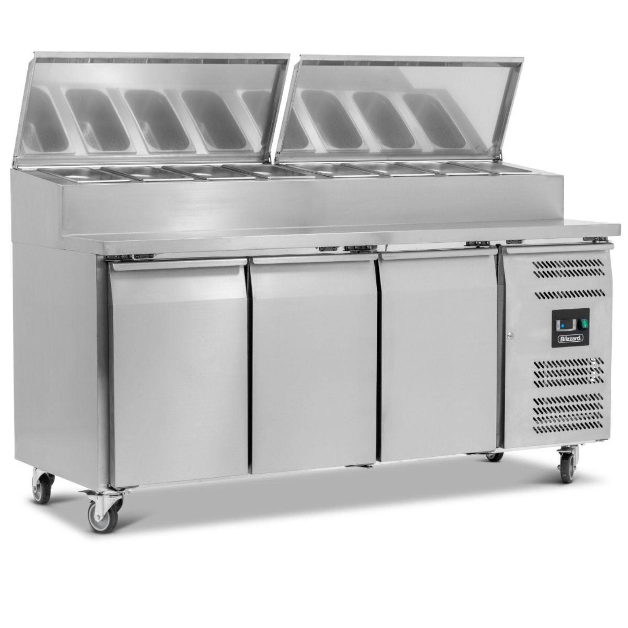 Picture of BLIZZARD 417L Triple Door Prep Counter With Raised Collar HBC3EN