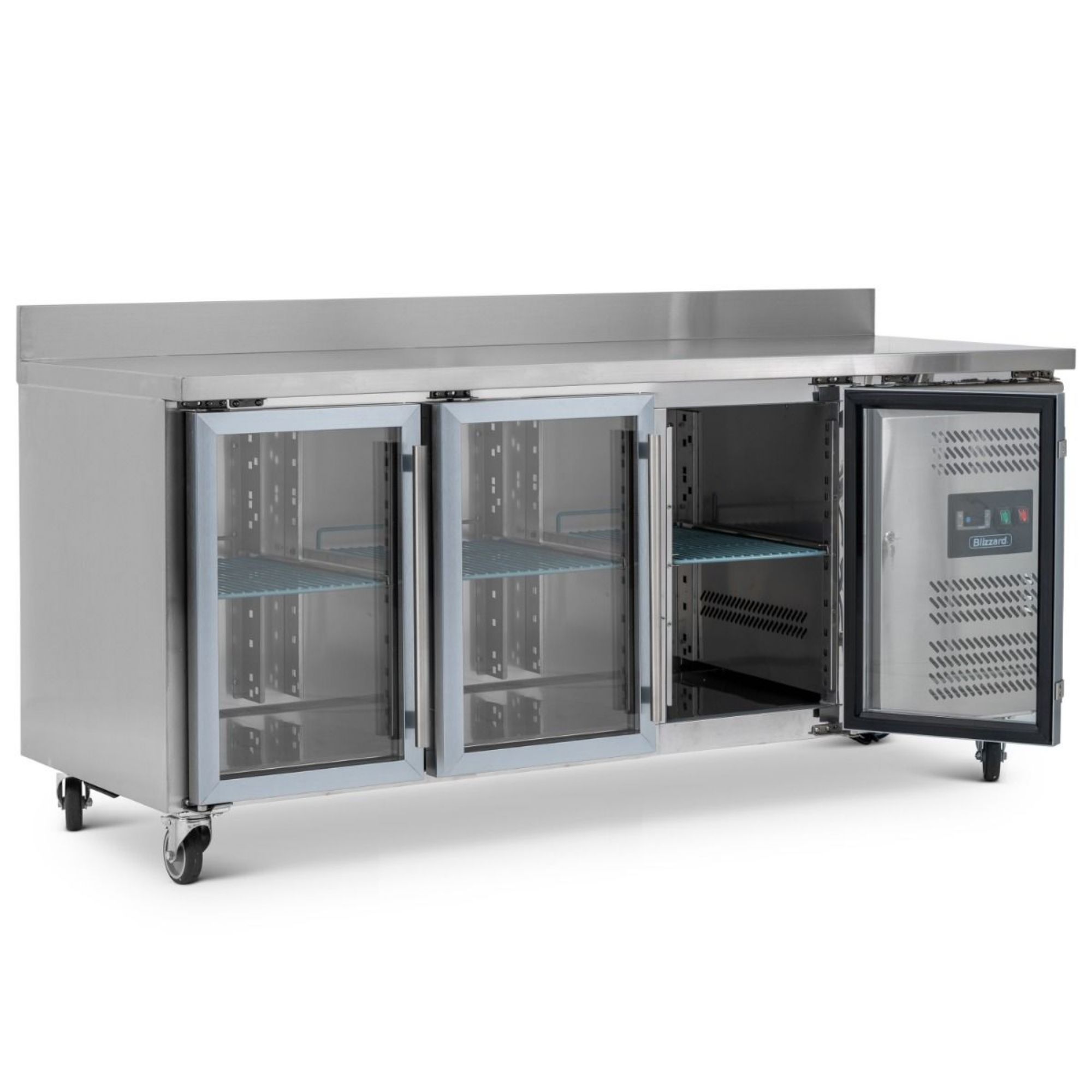 Picture of BLIZZARD 417L Triple Glass Door Counter With Upstand HBC3CR
