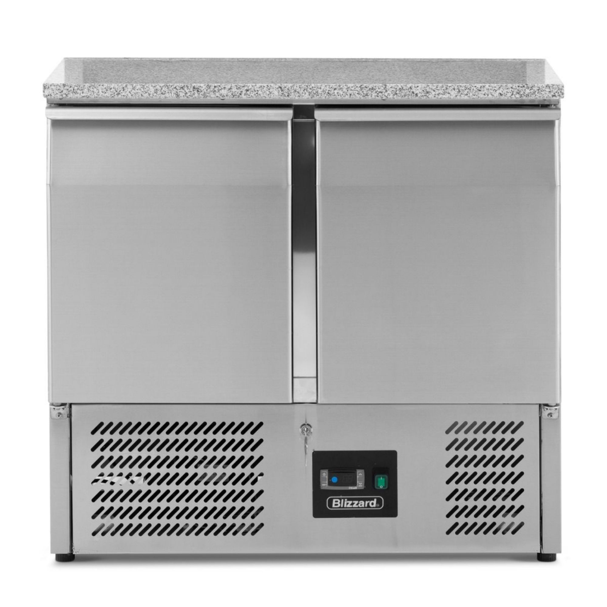 Picture of BLIZZARD Compact Double Door Counter Refrigerator with Granite Worktop BCC2-GR-TOP
