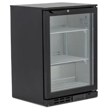 Picture of BLIZZARD Low Height Single Glass Door Bottle Cooler Black LOWBAR1