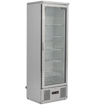 Picture of BLIZZARD Upright Single Hinged Glass Door Bottle Cooler Stainless Steel BAR10SS