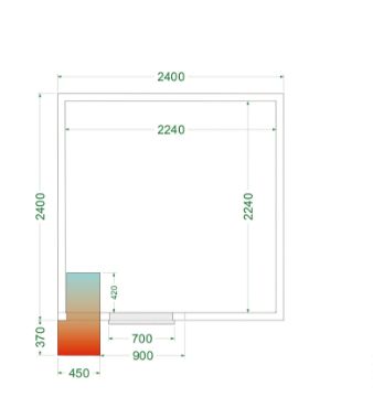 Picture of Tefcold CRPF2424 Coldroom (Cooling) H2200 x W2400 x D2400