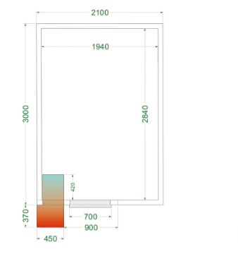 Picture of Tefcold CRPF2130 Coldroom (Cooling) H2200 x W2100 x D3000