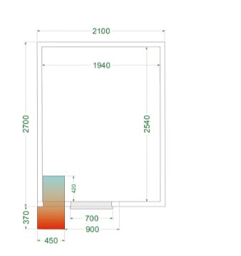 Picture of Tefcold CRPF2127 Coldroom (Cooling) H2200 x W2100 x D2700