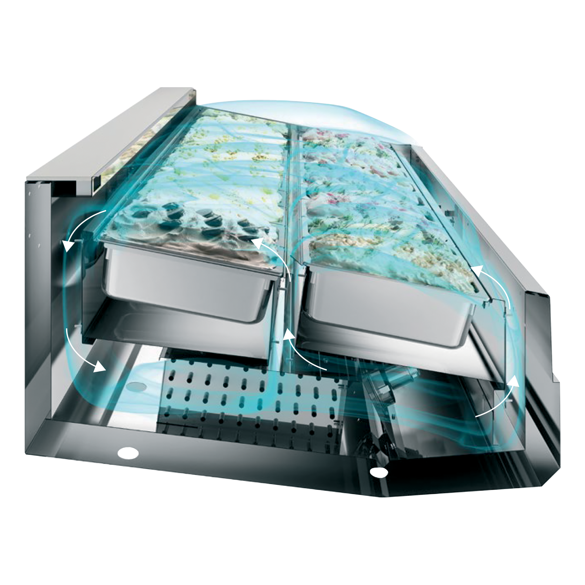 Picture of ISA SUPER CAPRI 24 Grey, 24 Pan Scooping Freezer