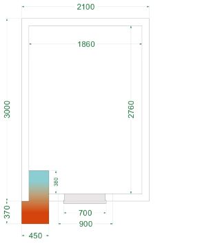 Picture of Tefcold CRNF2130 Freezer Room (Freezing) H2200 x W2100 x D300